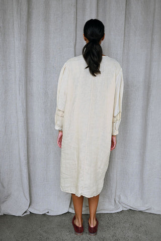 Washed Linen x Lace Stitch Dress