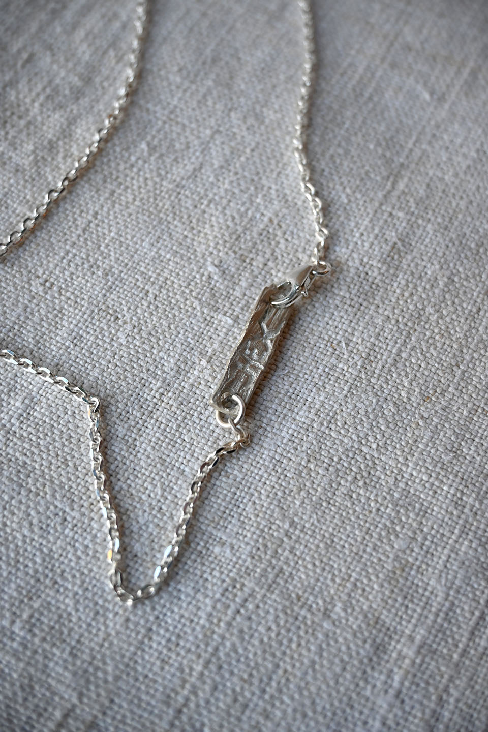 Portal Necklace in Acid Silver with Blue Tourmaline