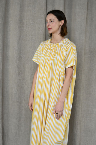 Sil Dress in Yellow Sripte