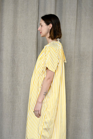 Sil Dress in Yellow Sripte