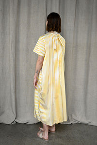 Sil Dress in Yellow Sripte