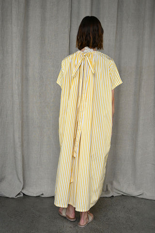 Sil Dress in Yellow Sripte
