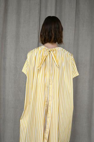 Sil Dress in Yellow Sripte