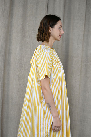 Sil Dress in Yellow Sripte