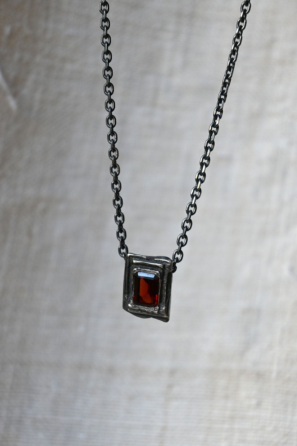 Portal Necklace with Garnet