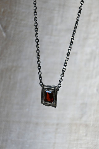 Portal Necklace with Garnet