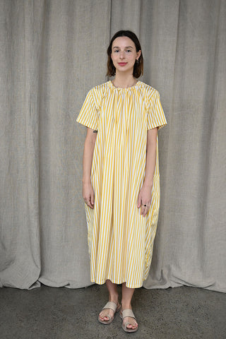 Sil Dress in Yellow Sripte