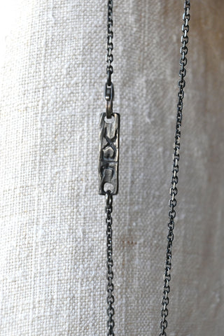 Portal Necklace in Oxidized Silver with Unheated Tanzanite