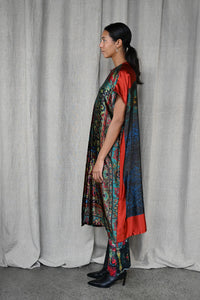 Printed Silk Caftan Dress