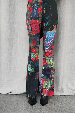 Print Zip Flare Leggings