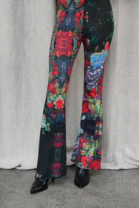 Print Zip Flare Leggings