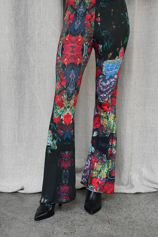 Print Zip Flare Leggings