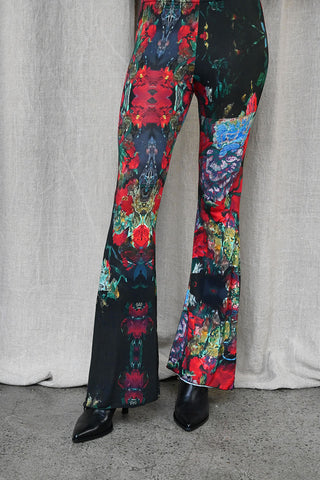 Print Zip Flare Leggings