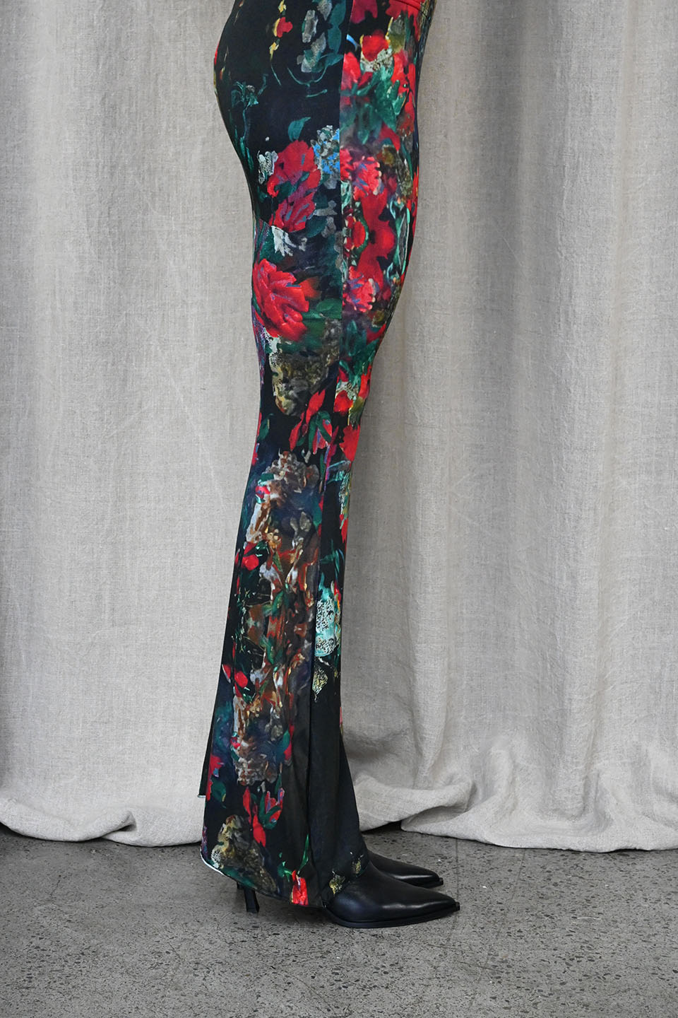 Print Zip Flare Leggings