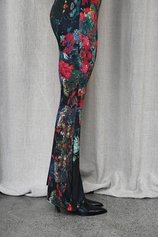 Print Zip Flare Leggings