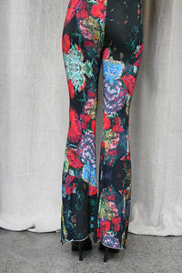 Print Zip Flare Leggings