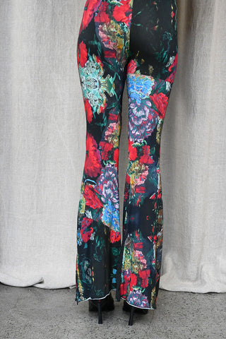 Print Zip Flare Leggings