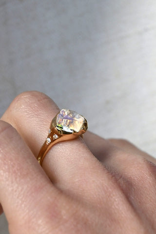 Sirius Opal and Diamond Ring