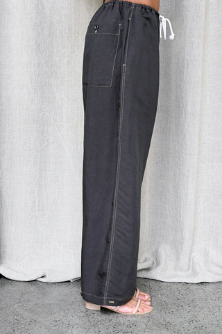 Drawstring Sol Snowpants in Ebony