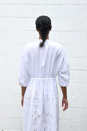 White Sound Drop Dress
