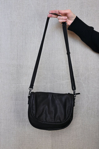 Leather Shoulder Bag Black
