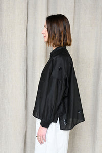 Embroidered Black Purana Blouse