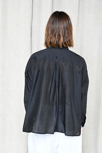 Embroidered Black Purana Blouse