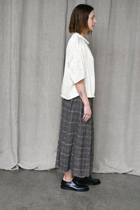 In Squares Pleated Skirt Brown/Avio