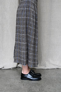 In Squares Pleated Skirt Brown/Avio