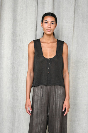 Knit Vest Brown