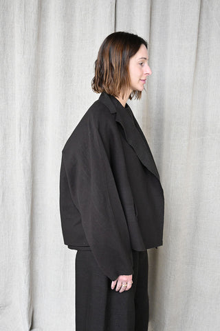 Smooth Sheet Coffee Jacket