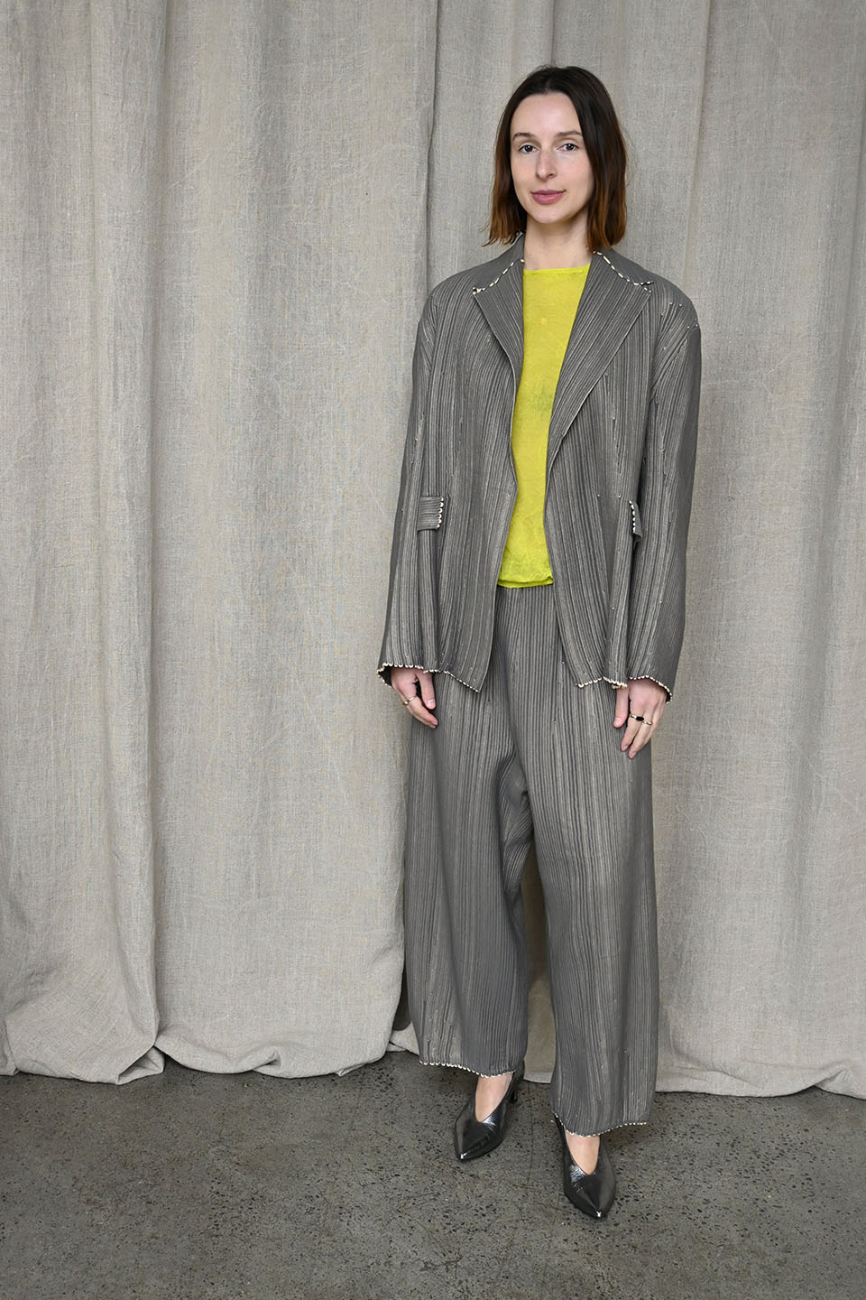 Linea Trousers Gray/Nude