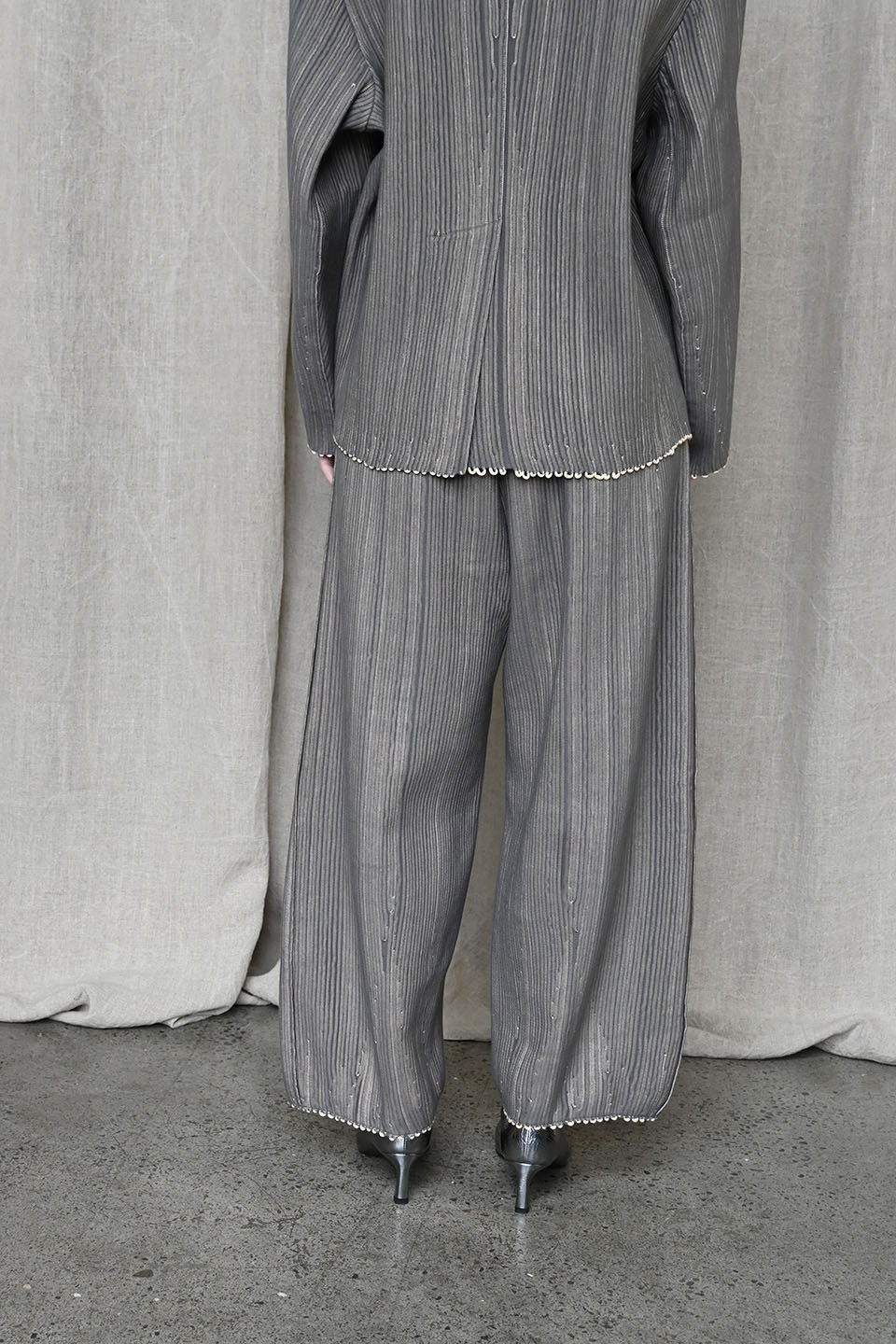 Linea Trousers Gray/Nude