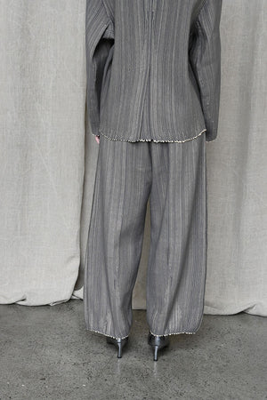 Linea Trousers Gray/Nude