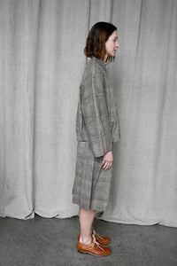 Large Squares Trousers Brown/Sage