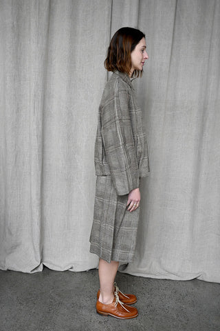 Large Squares Trousers Brown/Sage