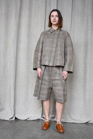 Large Squares Trousers Brown/Sage