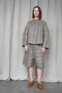 Large Squares Trousers Brown/Sage