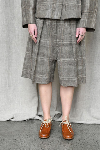 Large Squares Trousers Brown/Sage