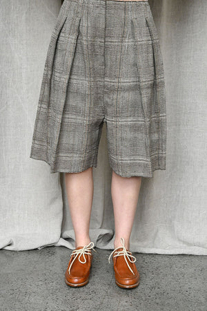 Large Squares Trousers Brown/Sage