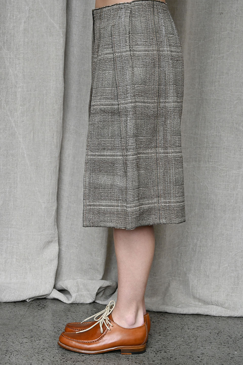 Large Squares Trousers Brown/Sage