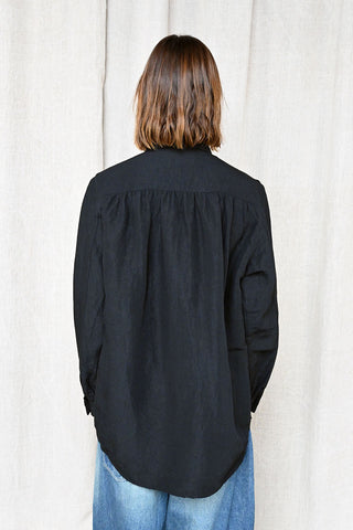 Linen Bamboo Busam Shirt Black