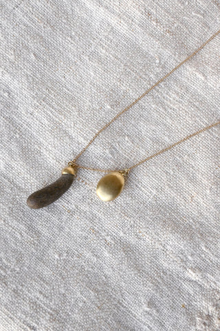 Pebble & Gold Stone Necklace