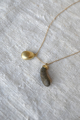 Pebble & Gold Stone Necklace