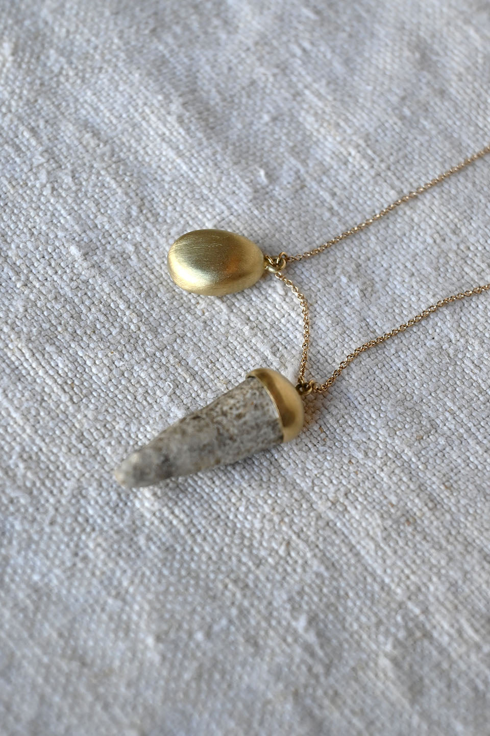 Pebble & Gold Stone Necklace