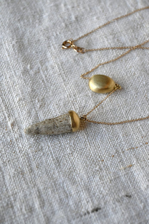 Pebble & Gold Stone Necklace