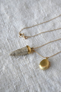 Pebble & Gold Stone Necklace