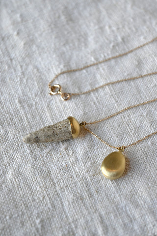 Pebble & Gold Stone Necklace