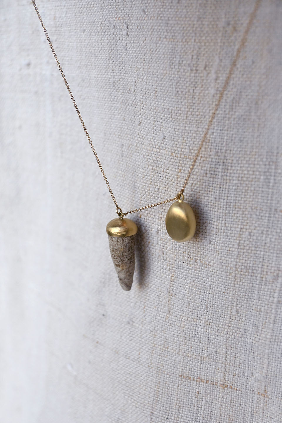 Pebble & Gold Stone Necklace