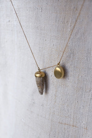 Pebble & Gold Stone Necklace